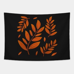 Autumn Leaves Orange Branch Tapestry