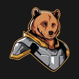 Bear Cyborg Illustration T-Shirt