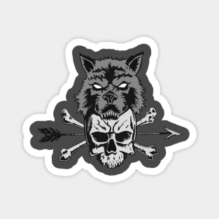 Wolf & Skull Magnet