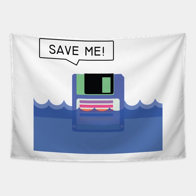 Diskette Save Me! Tapestry by Abealih