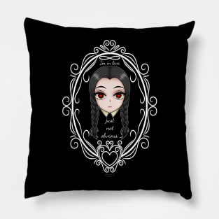 introvert girl in love on wednesday night OVAL Pillow