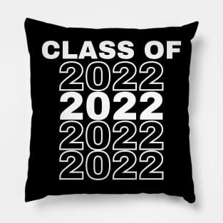 Class Of 2022. Simple Typography White Graduation 2022 Design. Pillow