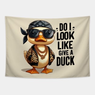 Funny duck, Do I look like give a duck Tapestry