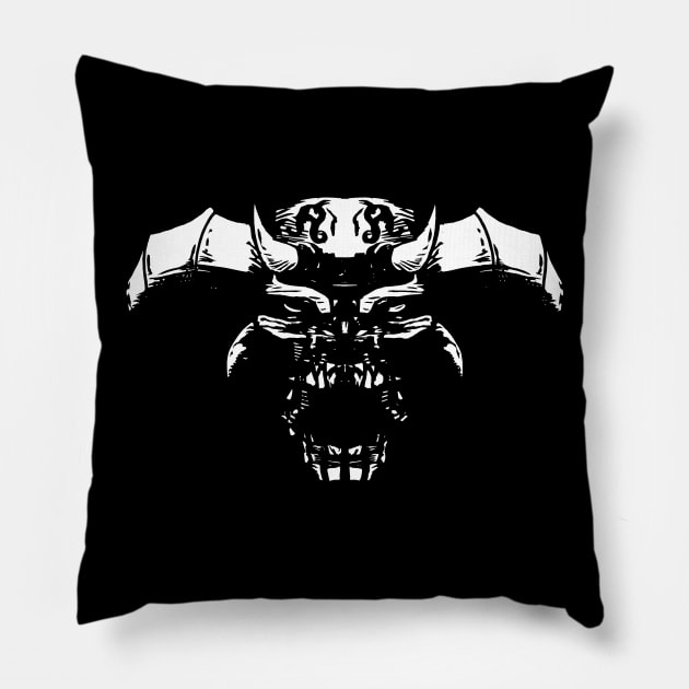 Winged Skull Pillow by GodsBurden