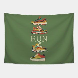 Sneakers run print Tapestry