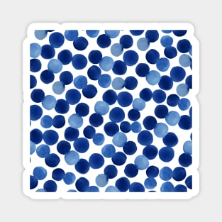 Watercolor Indigo Circles | Pattern Magnet