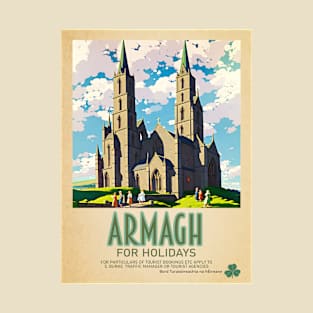 Armagh Ireland - Irish Retro Style Tourism Poster T-Shirt