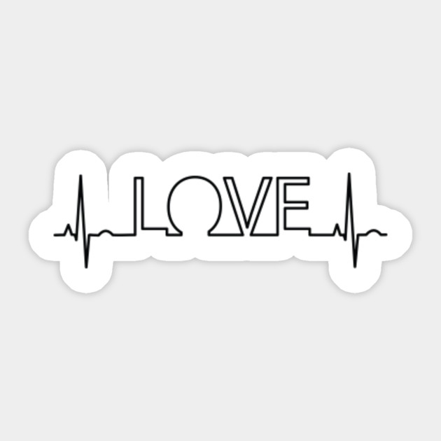 Love Heartbeat Love Sticker Teepublic