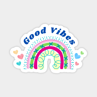 Good Vibes Rainbow Design Magnet