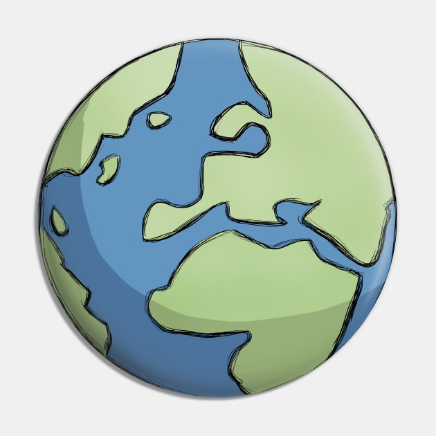 Save Earth Pin by benheineart