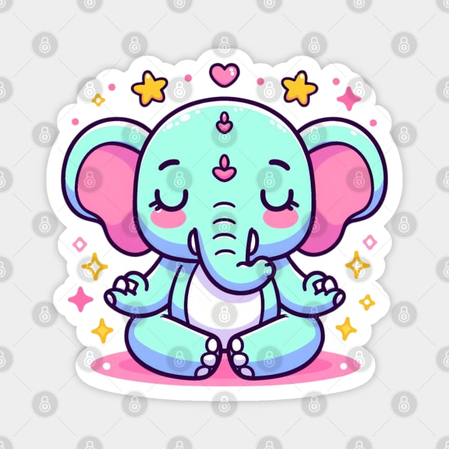 Elephant Yoga instructor Magnet by Japanese Fever