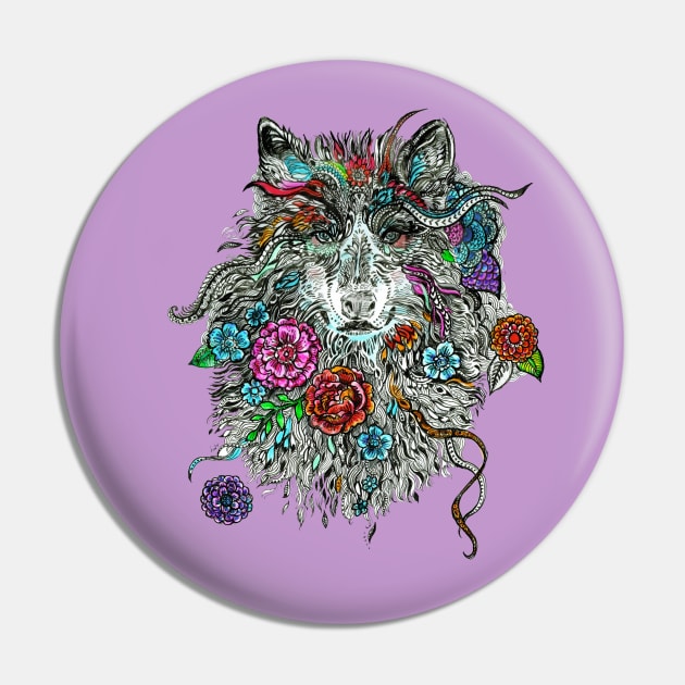 Floral Wolf. Pin by FanitsaArt