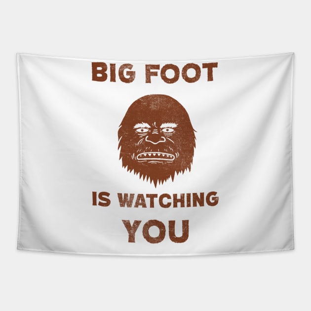 Big Foot Is Watching You Tapestry by Terry Fan