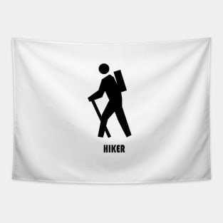 Hiker Logo Graphic Design T-Shirt Tapestry