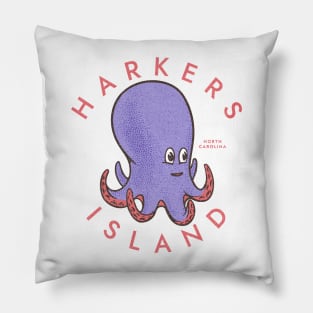 Harkers Island, NC Summertime Vacationing Octopus Pillow