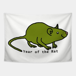 Year of the Rat - Green Tapestry