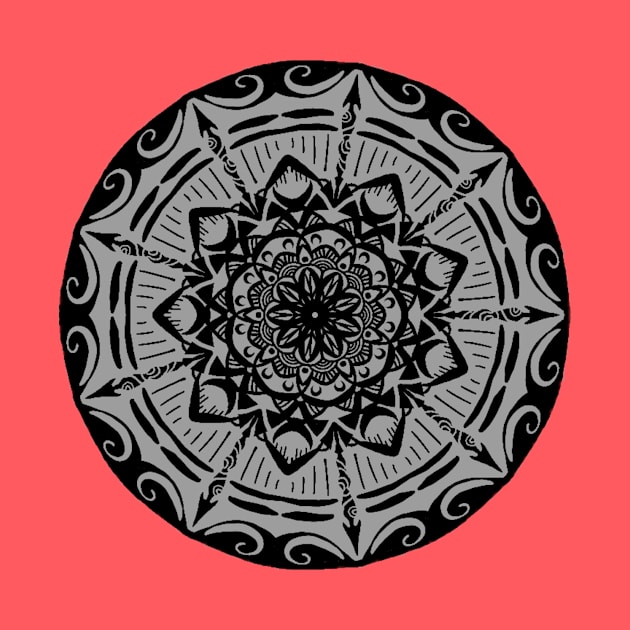 Gray Arrow Mandala by TaylorMineo