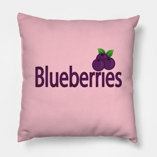 Blueberries Fun Design Pillow