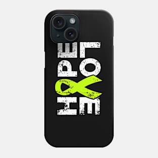 Lymphoma Hope Love Lime Green Ribbon Phone Case