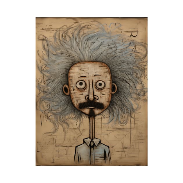 Genius Unleashed-Abstract Einstein Portrait by saveasART