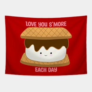 Love You S'more Each Day - Chocolate Marsh mellow Graham Crackers Tapestry