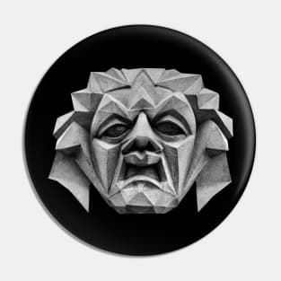 Head Artdeco Sculpture Pin