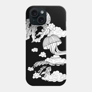 Space Jellyfish Line Art Phone Case