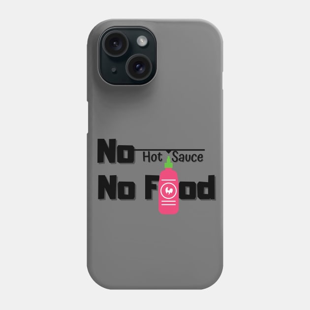 No Hot Sauce No Food Phone Case by Epic Hikes