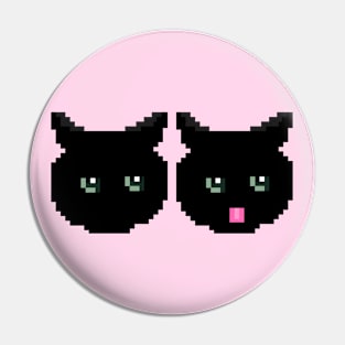 BLACK CATS PIXELART Pin