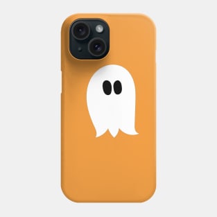 Cute ghost cartoon with BOO text in an orange frame Phone Case