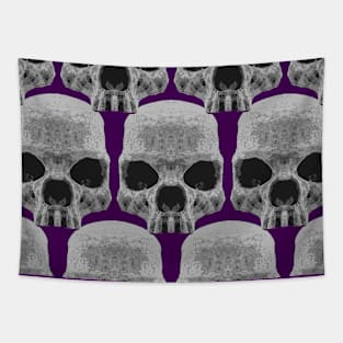 purple skulls Tapestry