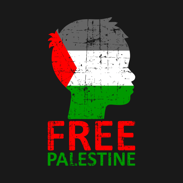 Free Palestine Distressed Flag Art - Stop Killing Innocents by mangobanana