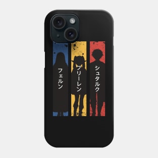 Frieren Party Members Black Silhouette with Fern Stark from Sousou no Frieren or Frieren Beyond Journeys End Anime SNF-172 Phone Case