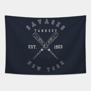 Yankees Savages Baseball Tapestry