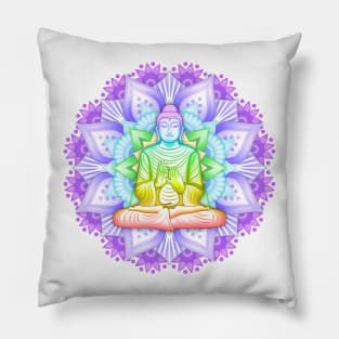 Color Mandala with Buddha Pillow