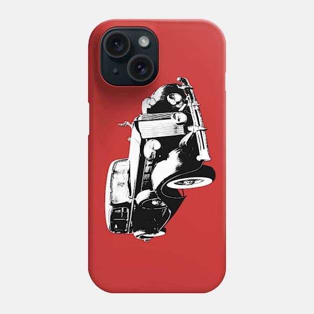 Packard Eight 1930s American classic car block black/white Phone Case by soitwouldseem