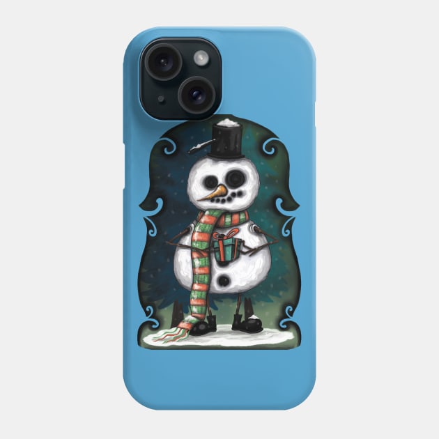 Snowman Phone Case by Raluca Iov