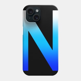 Blue Letter N Phone Case