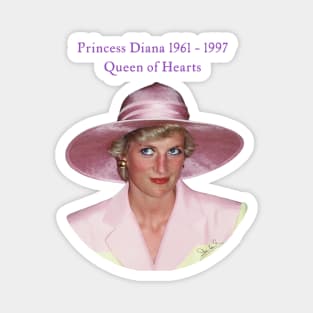 Princess Diana Portrait British Royal Fashion Magnet