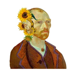 Surreal Symphony: Van Gogh's Sunflowers from a Severed Ear T-Shirt