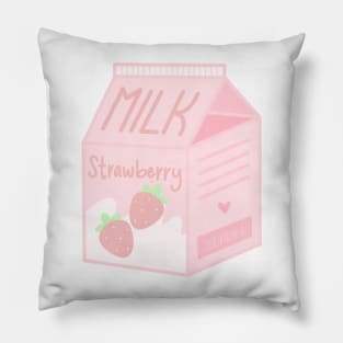 Kawaii Strawberry Milk Carton Pillow