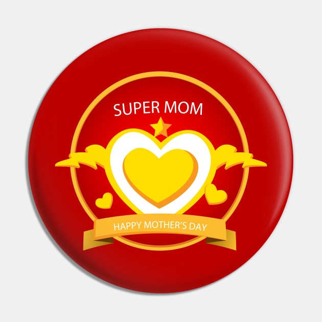 Super Mom Pin by Teeshory