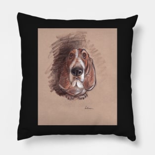 Lovable Basset Hound Looking For A Forever Home Pillow