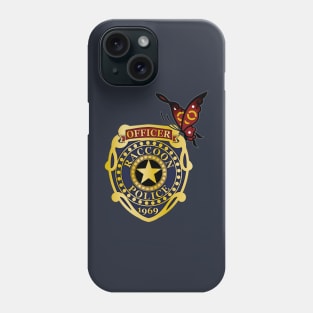 Raccoon City Police Officer Badge + Red Butterfly Phone Case