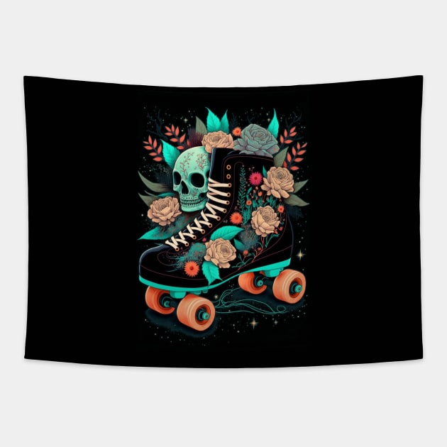 Memento Mori Roller Skate Tapestry by Cute Occult