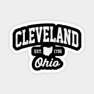 Cleveland Ohio Vintage Athletic Sports Distressed Magnet