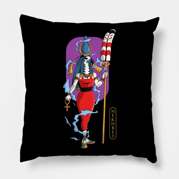 Nekhbet, egyptian goddess Pillow by TomiAx