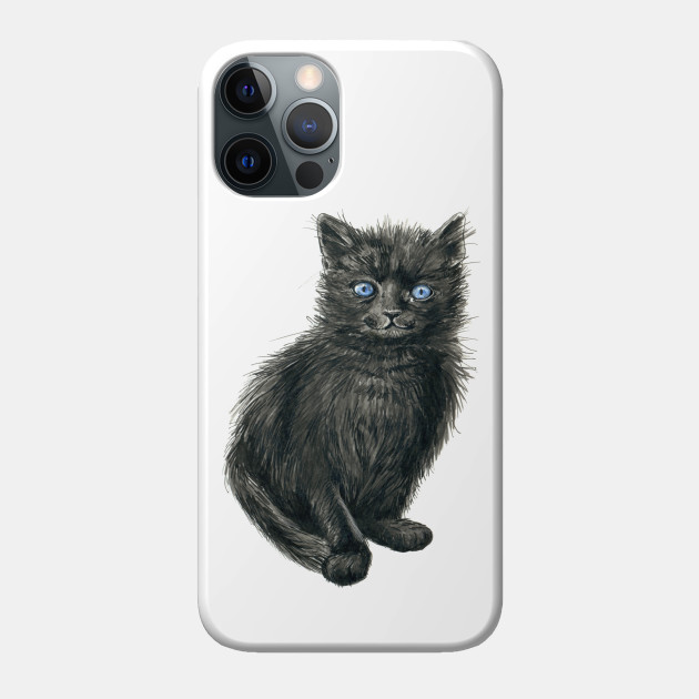 Black kitten - Kitten - Phone Case