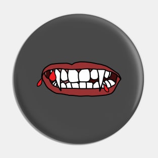 Vampire Mouth with Drops of Blood Pin