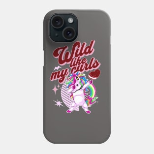 Wilds Like My Curls Toddler Cute Unicorn Curly Haired Retro Phone Case